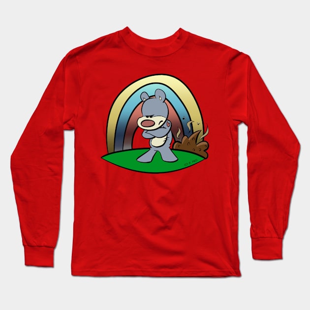 Grumbles Bear Long Sleeve T-Shirt by davidfeci